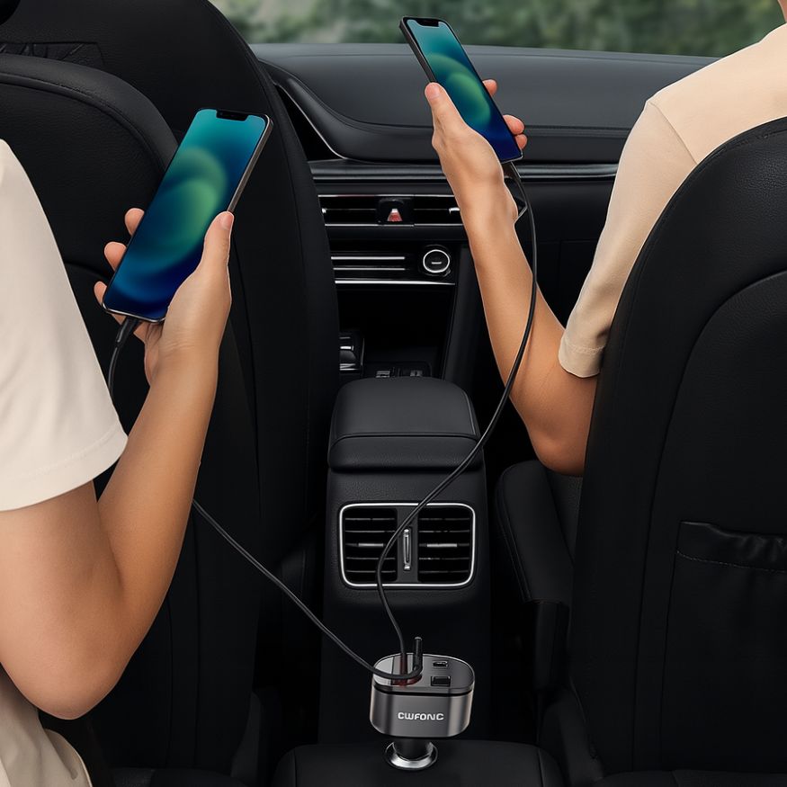 SUPERNIC 4-in-1 Retractable Car Charger