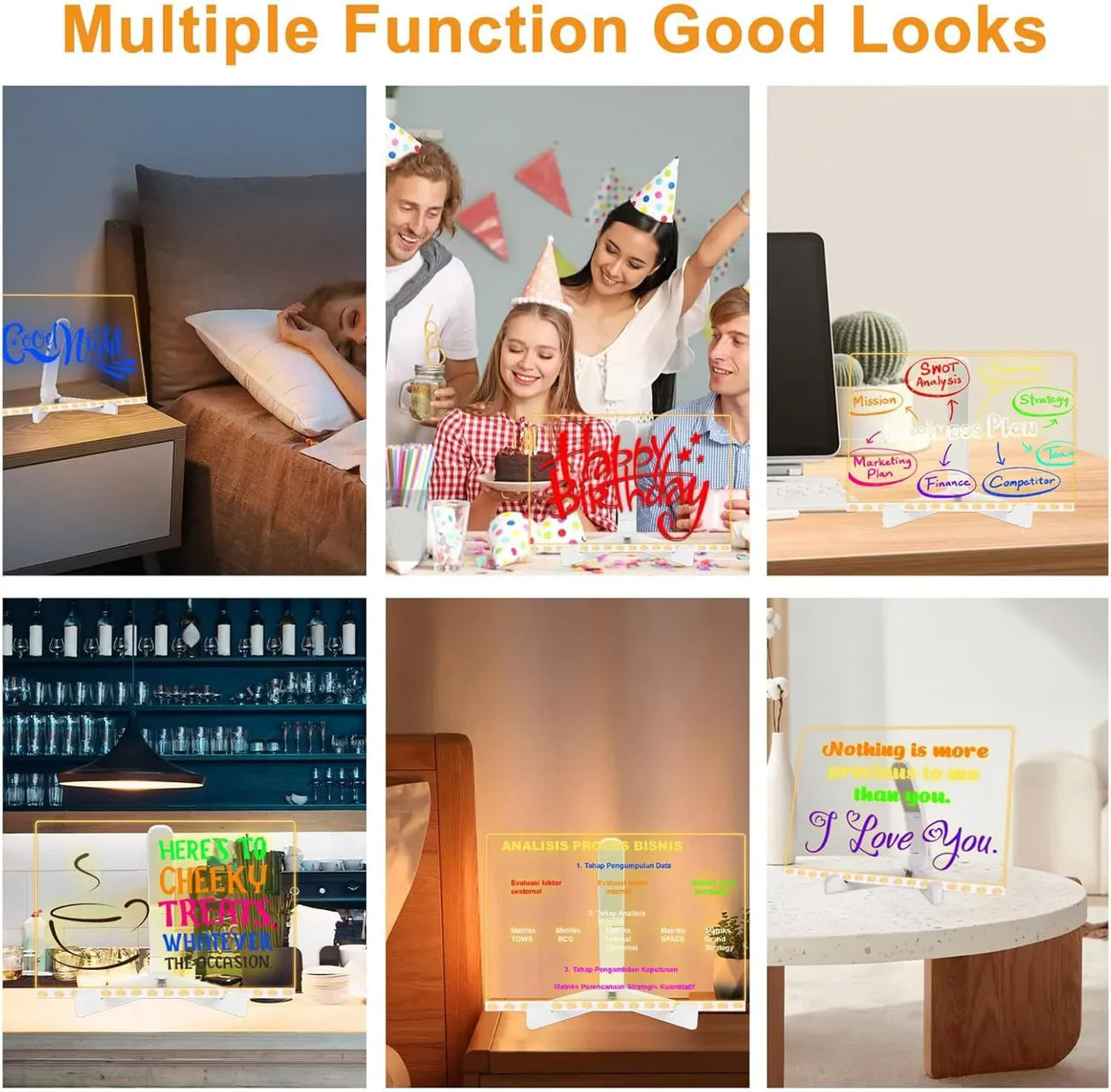 ⭐⭐⭐⭐⭐(4.9/5)LED Note Board Night Light