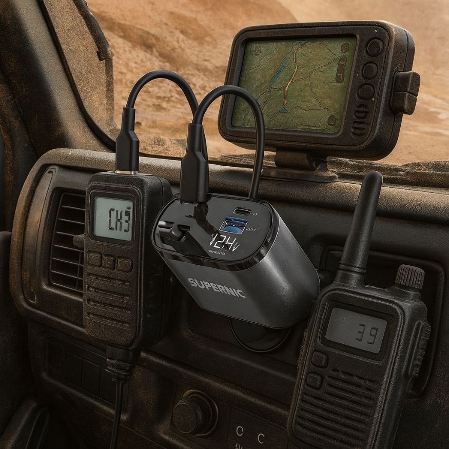 SUPERNIC 4-in-1 Retractable Car Charger