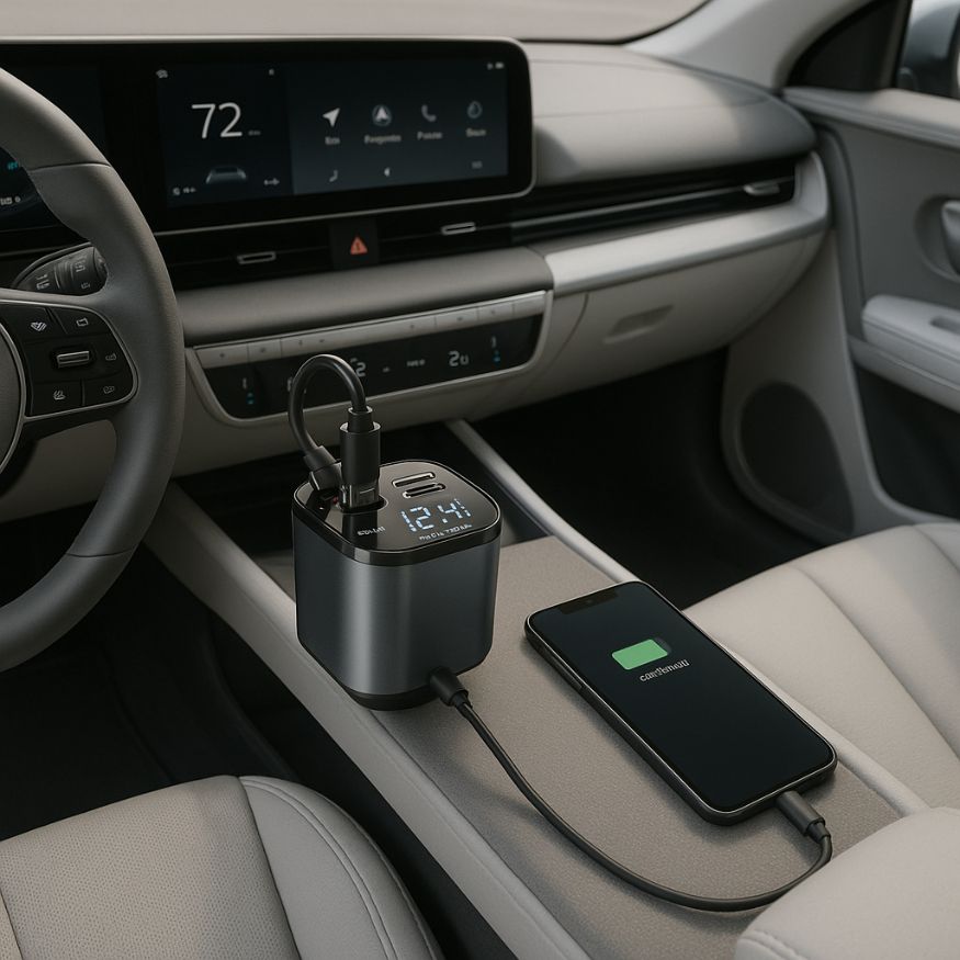 SUPERNIC 4-in-1 Retractable Car Charger