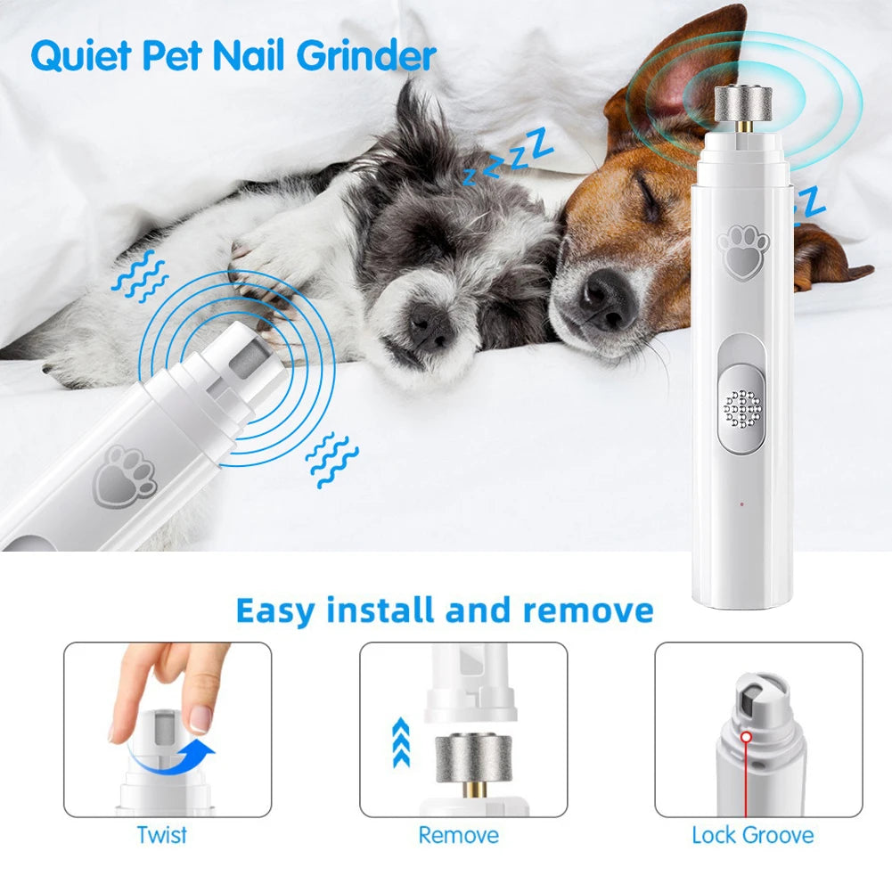 ⭐⭐⭐⭐⭐(4.9/5)Trim Nails Like a Vet Pro! ✂️🏆 | Smart LED Pet Grinder - See Blood Vessels, Zero Ouch Guarantee